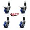 Service Caster 3'' Blue Poly Swivel 1-5/8'' Expanding Stem Caster Set 2 Total Lock Brakes, 4PK SCC-EXTTL20S314-PPUB-BLUE-2-S-2-158 - alternate 2
